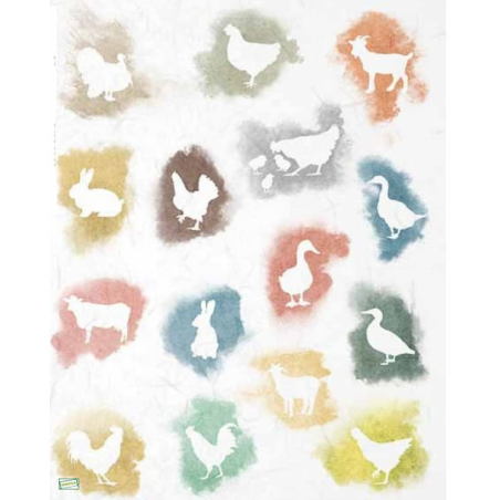 1papier de riz Animaux -R1550