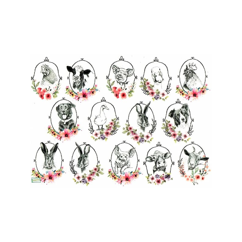 1papier de riz Animaux-R1575