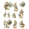 1papier riz Les lapins -R1578