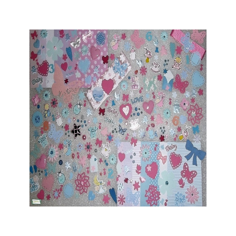 400 pièces rose et bleu -K4