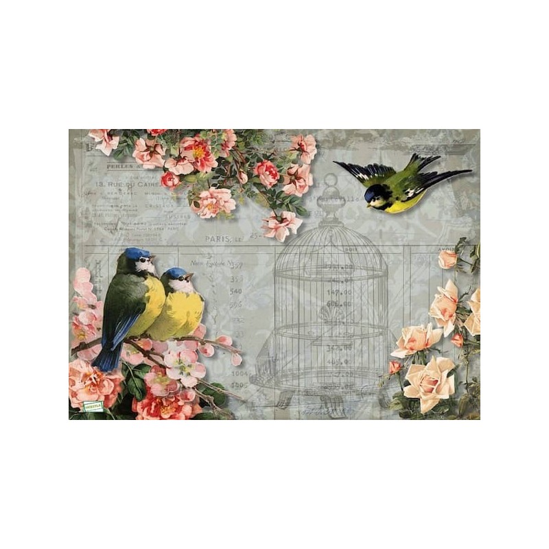 1papier de riz Oiseaux-DQ25