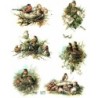 1papier de riz Oiseaux -R857
