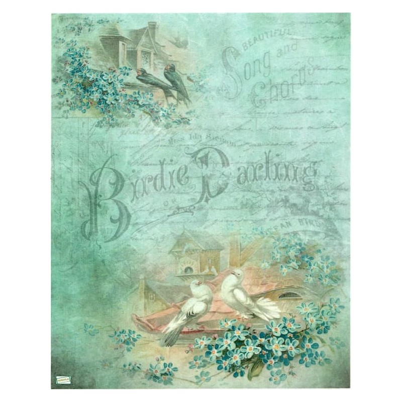 1papier de riz Oiseaux-R975