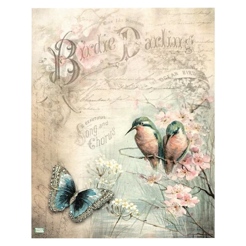 1papier de riz Oiseaux-R977