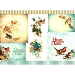 1papier de riz Oiseaux-R1282