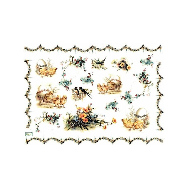 1 papier de riz Pâques-R1342