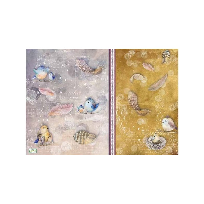 1papier de riz Oiseaux -R1548