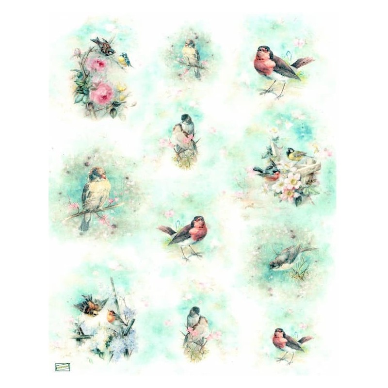 1papier de riz Oiseaux-R1670