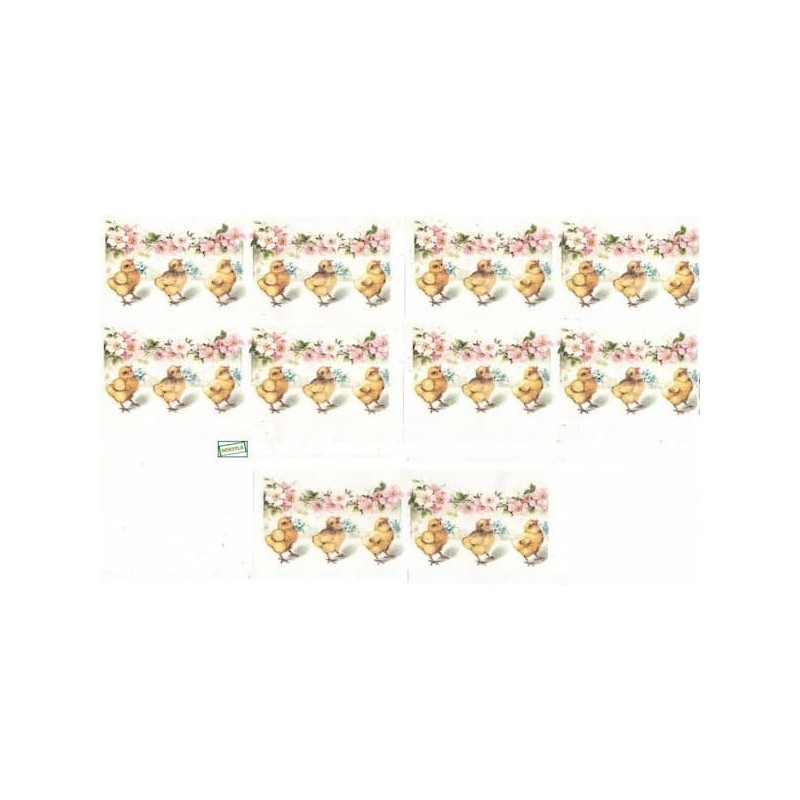 5papiers de riz Poussins-R5051