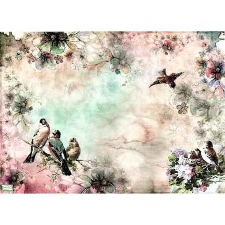 1papier riz Oiseaux-R243L