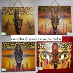 1 Grand masque Africain résine