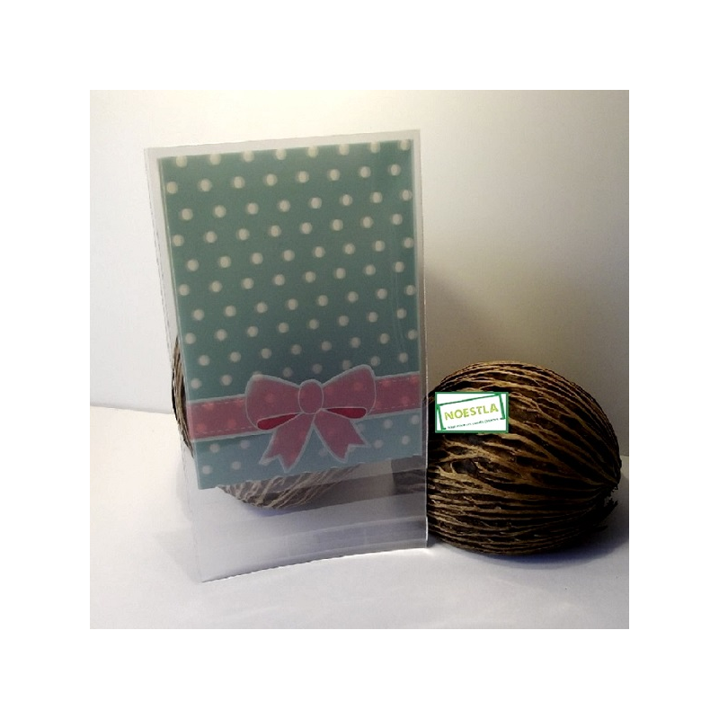 50 Pochettes cadeaux  bleu à pois