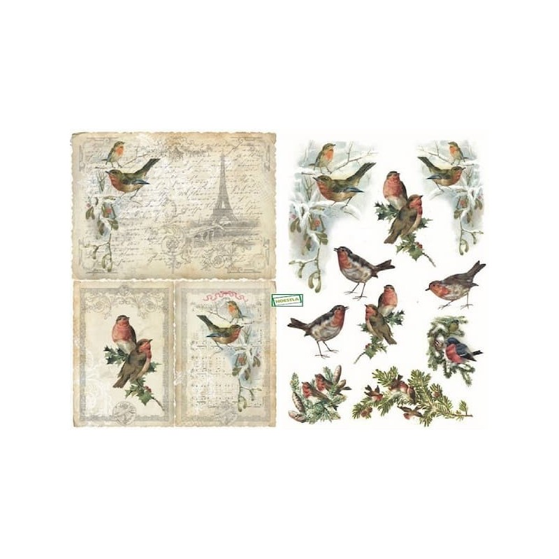 1papier découpage Oiseaux-D322