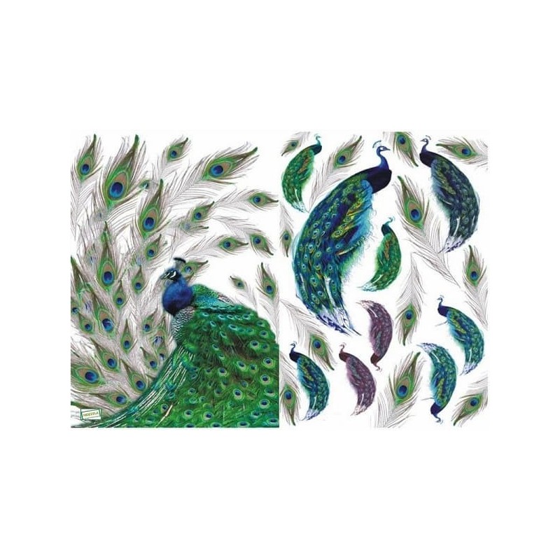 papier découpage Paons-D388