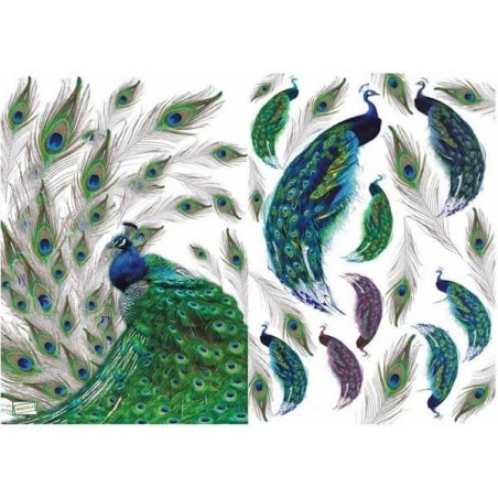 papier découpage Paons-D388