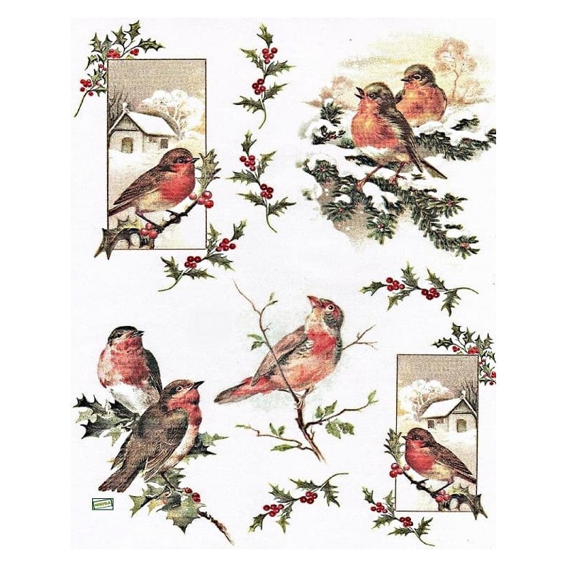 papier découpage Oiseaux-X16