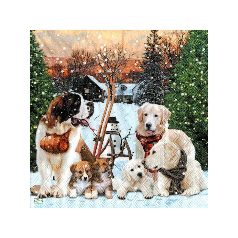 1serviette papier Chiens-9