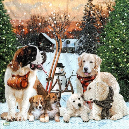 1serviette papier Chiens-9