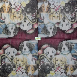 1serviette papier Chiens-34