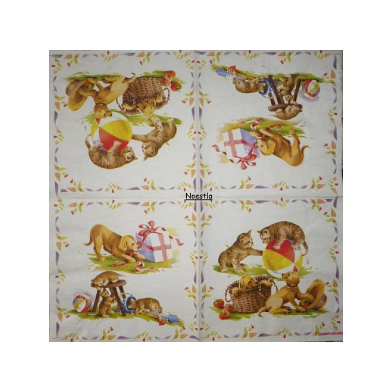 1serviette papier Chiens-49