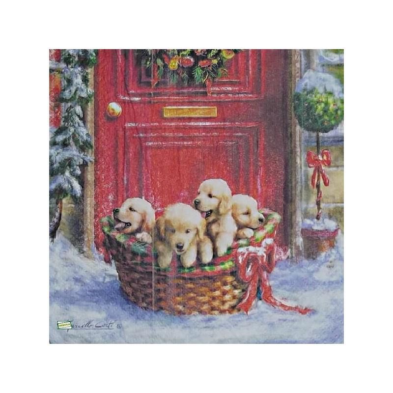 1serviette papier Chiots-72