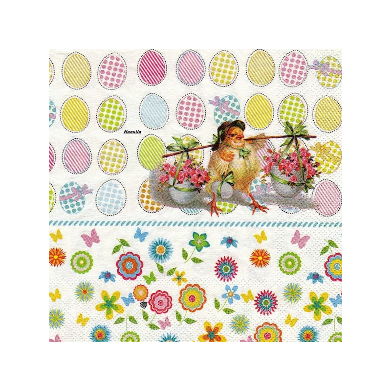 1 serviette papier Pâques -11