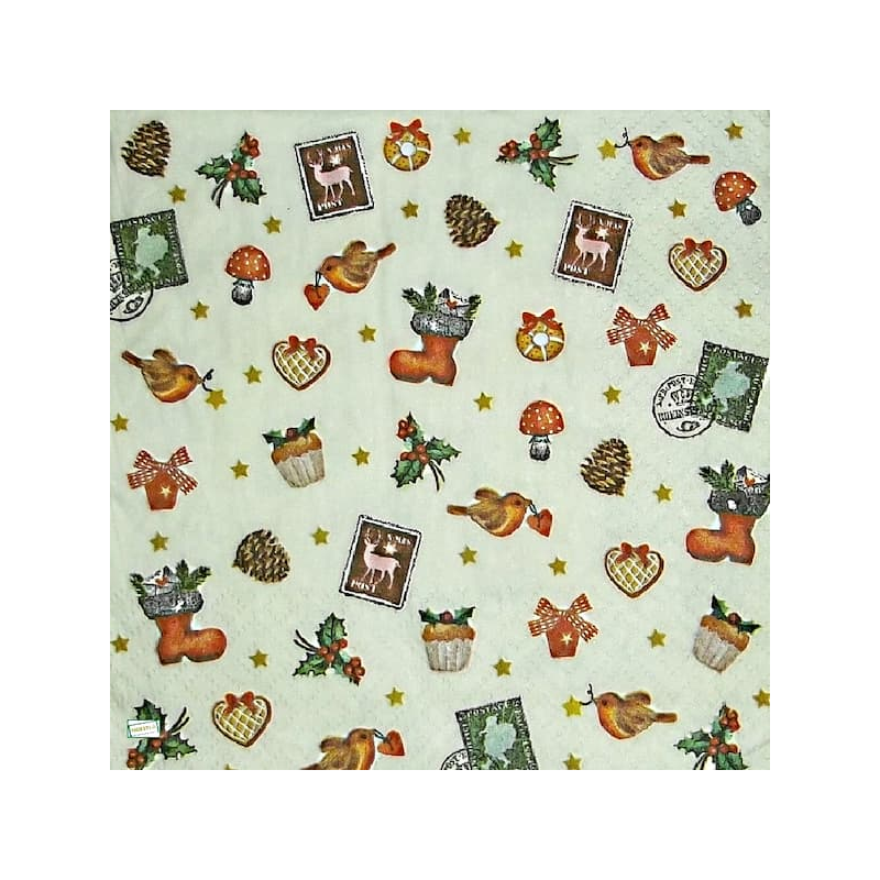 1 serviette papier Noêl - 10