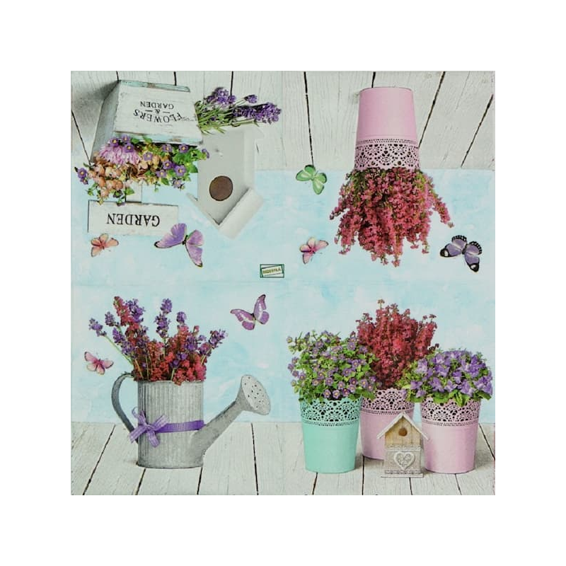 1 serviette Autres fleurs -6