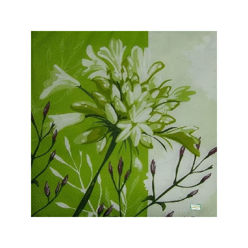1 serviette Autres fleurs -9