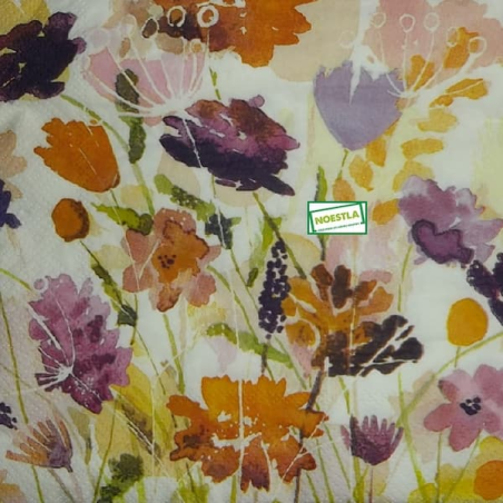 1 serviette Autres fleurs -16