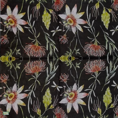 1 serviette Autres Fleurs -18