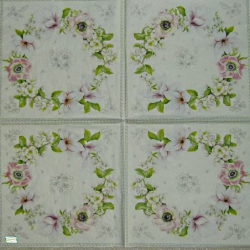 1 serviette Autres fleurs -20