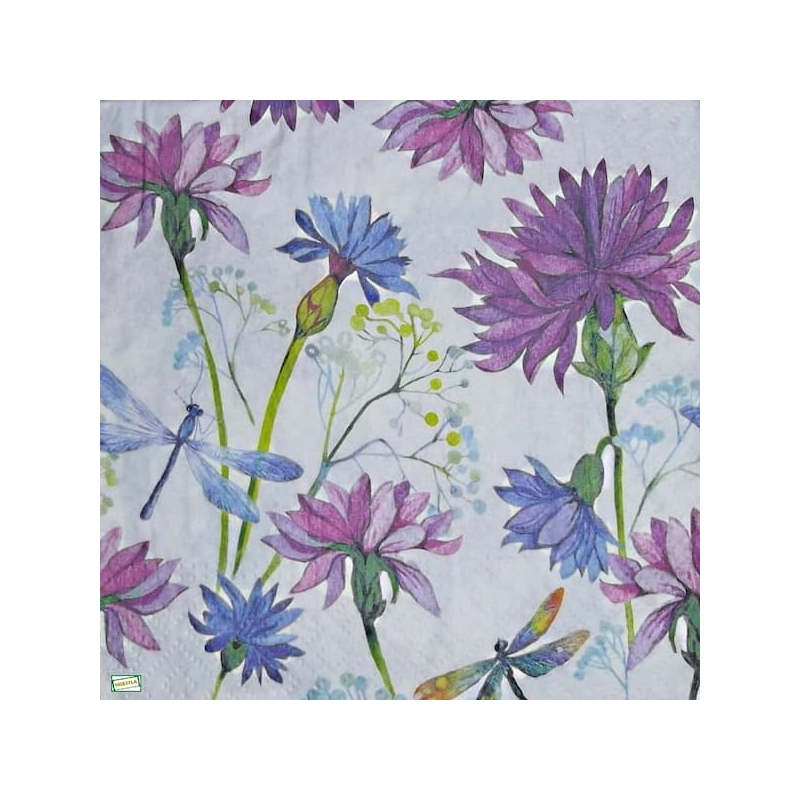 1 serviette Autres fleurs -25