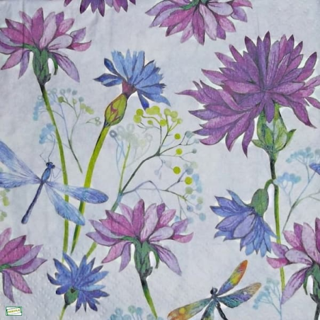 1 serviette Autres fleurs -25