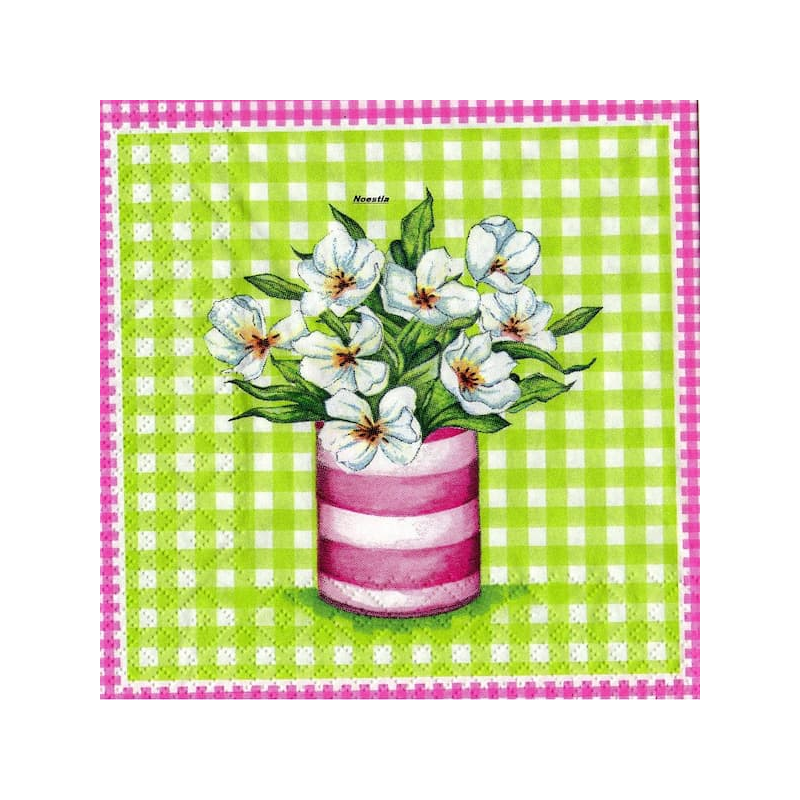 1 serviette Autres fleurs -30