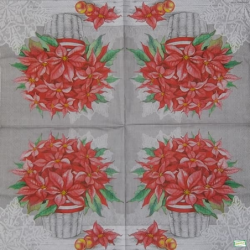 5 serviettes Autres fleurs -36
