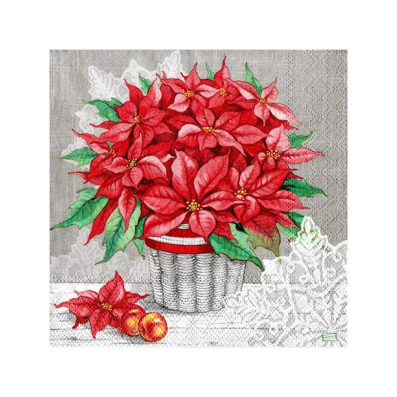 5 serviettes Autres fleurs -36