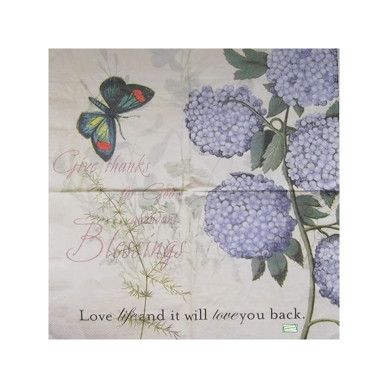 1 serviette Autres fleurs -38