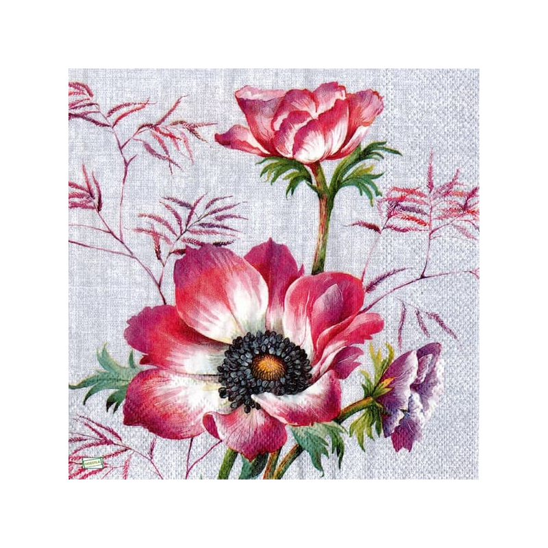 1 serviette Les anémones -43