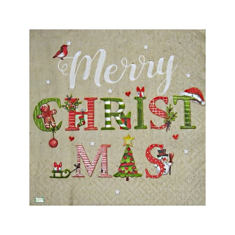 1 serviette papier Noêl - 17