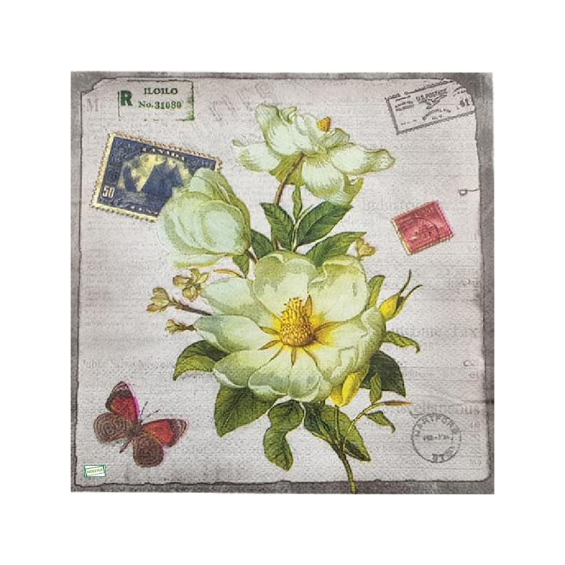 1 serviette Autres fleurs -48