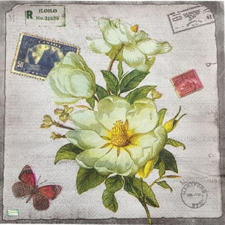 1 serviette Autres fleurs -48