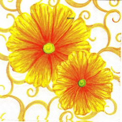 1 serviette Autres fleurs -58