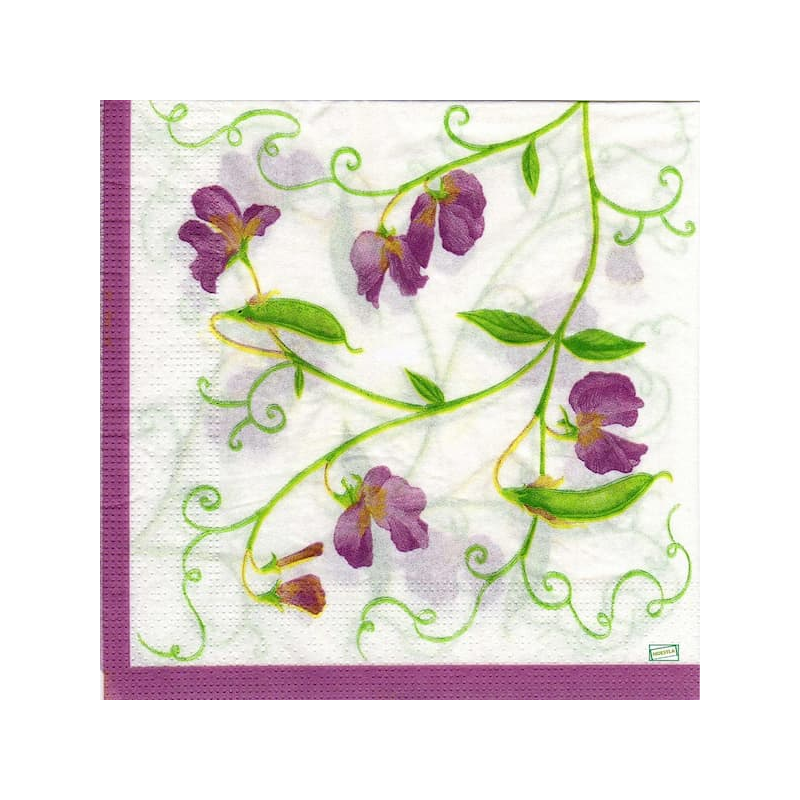 5serviettes Pois de senteur-60