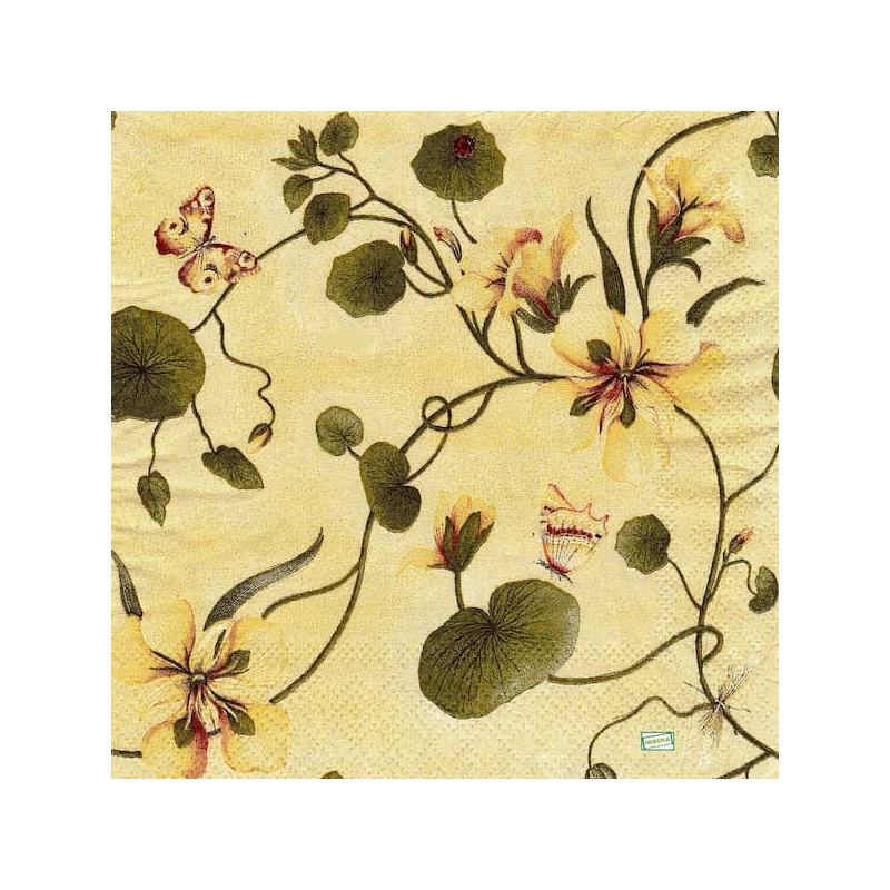 3 serviettes Autres fleurs -61