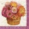 5 serviettes Autres fleurs -69