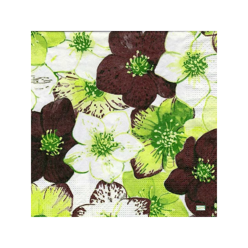 1 serviette Autres fleurs -72