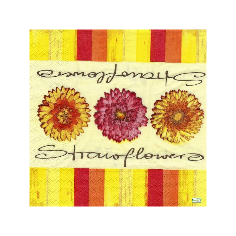 5 serviettes Autres fleurs -78