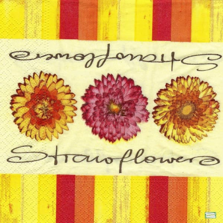 5 serviettes Autres fleurs -78