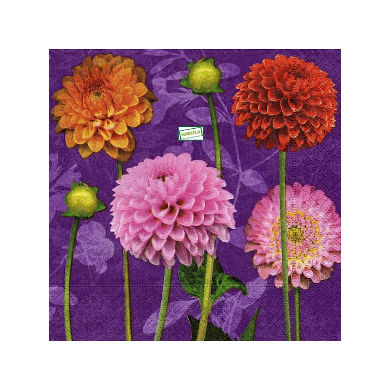 5 serviettes Les Dahlias -82